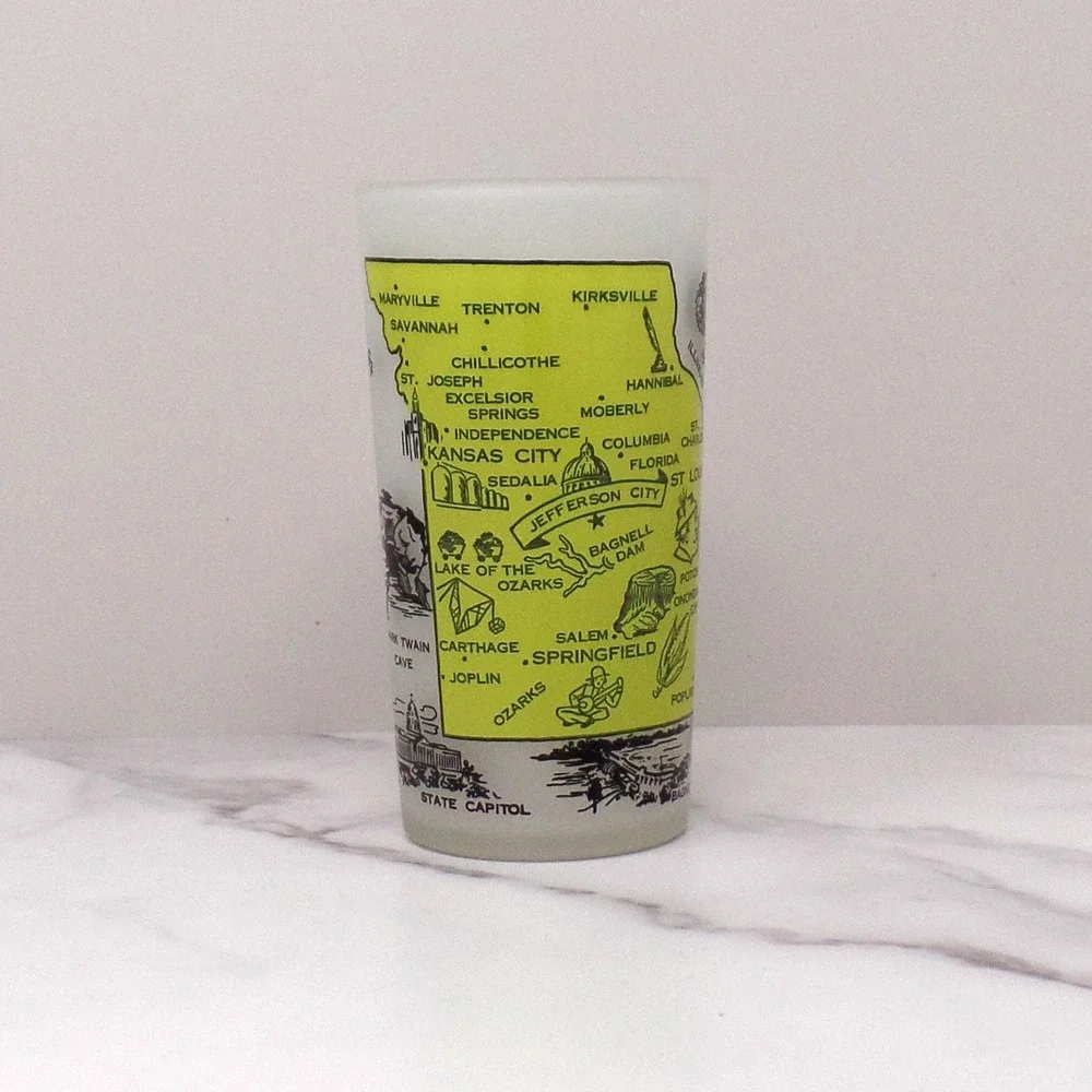 Vintage Hazel Atlas Frosted Missouri Glass, 10 oz (1950s-1960s)